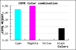 #7369D3 color CMYK mixer
