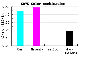 #736ACE color CMYK mixer