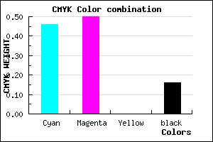 #736CD6 color CMYK mixer