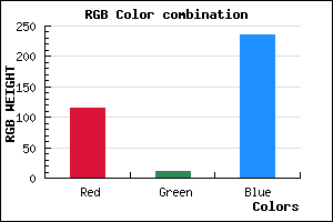 rgb background color #730BEB mixer