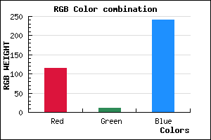 rgb background color #730BF0 mixer