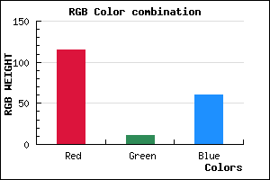 rgb background color #730B3C mixer