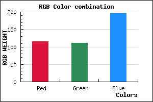 rgb background color #736FC3 mixer