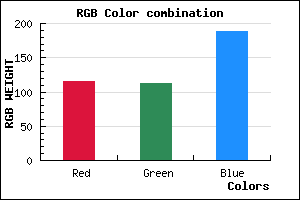 rgb background color #7370BC mixer
