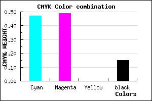 #7370DA color CMYK mixer