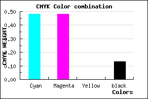 #7373DD color CMYK mixer