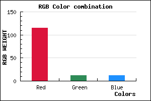 rgb background color #730C0C mixer