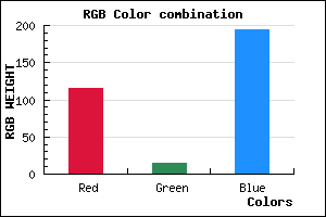 rgb background color #730EC2 mixer