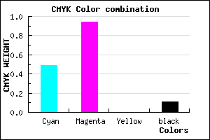 #730EE2 color CMYK mixer