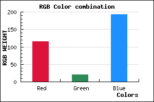 rgb background color #7315C1 mixer