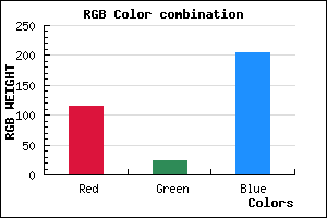 rgb background color #7318CC mixer