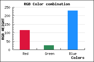 rgb background color #731AE6 mixer