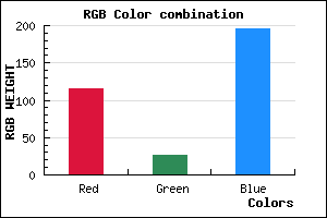 rgb background color #731BC3 mixer