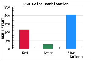 rgb background color #731CCC mixer