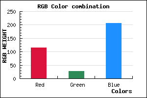 rgb background color #731CCE mixer