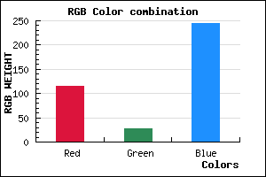 rgb background color #731CF5 mixer