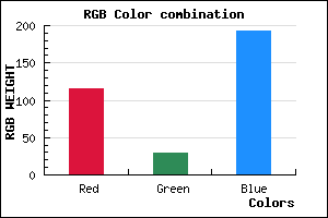 rgb background color #731DC1 mixer