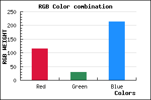 rgb background color #731ED6 mixer