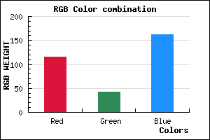 rgb background color #732AA2 mixer