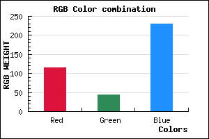 rgb background color #732BE6 mixer