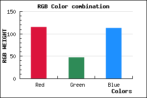 rgb background color #732F71 mixer