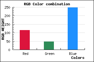rgb background color #732FF9 mixer