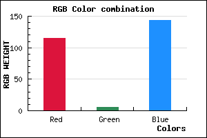 rgb background color #73058F mixer