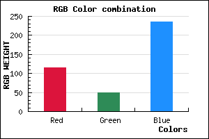 rgb background color #7332EC mixer