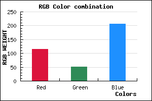 rgb background color #7333CF mixer