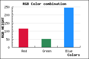 rgb background color #7333F5 mixer