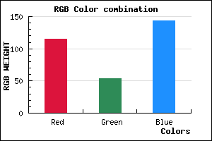 rgb background color #73368F mixer