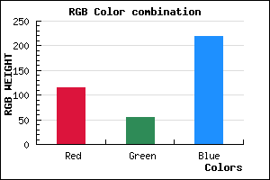 rgb background color #7336DB mixer