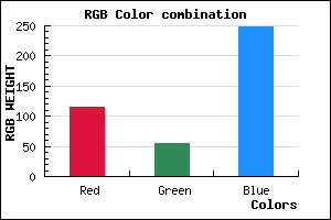 rgb background color #7337F8 mixer