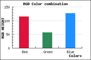rgb background color #73397F mixer