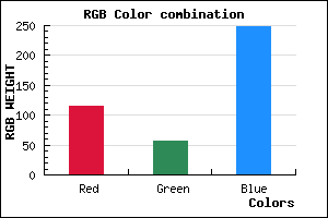 rgb background color #7339F8 mixer