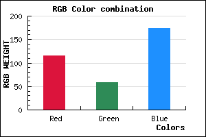 rgb background color #733BAD mixer