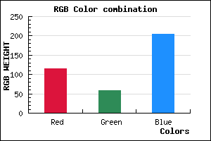 rgb background color #733BCD mixer