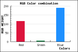 rgb background color #7306BE mixer