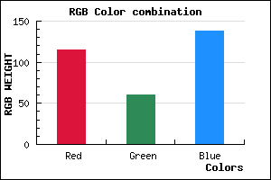 rgb background color #733C8A mixer
