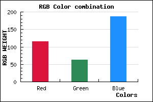 rgb background color #733FBB mixer