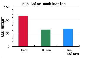 rgb background color #733F43 mixer