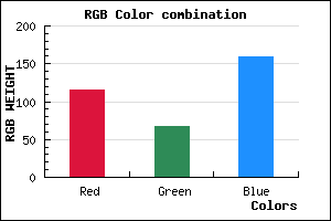 rgb background color #73439F mixer