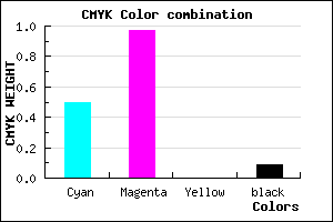 #7307E7 color CMYK mixer