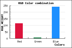 rgb background color #7307F0 mixer