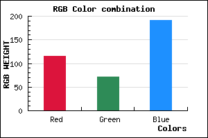 rgb background color #7347BF mixer
