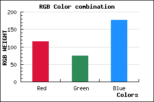 rgb background color #734AB0 mixer