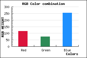 rgb background color #734AFF mixer