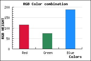 rgb background color #734BBD mixer