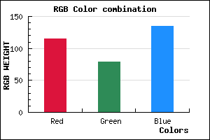 rgb background color #734F87 mixer