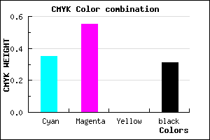 #734FB1 color CMYK mixer